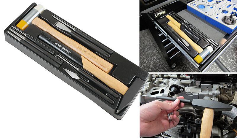Professional Hammer & Chisel set fits neatly in the tool drawer
