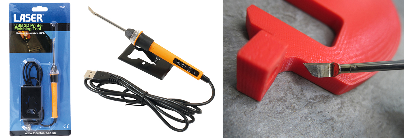 USB-powered 3D print finishing tool from Laser Tools