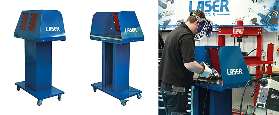 Compact mobile welding booth offers safety in the workshop