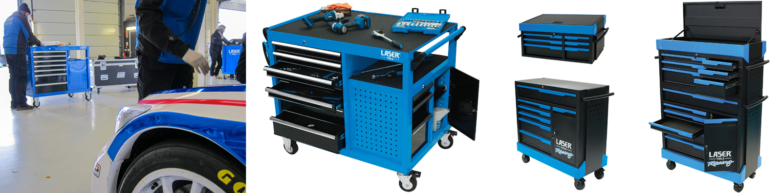 New range of Laser Tools Racing tool chests and roll cabinets — as used by the BTCC team!