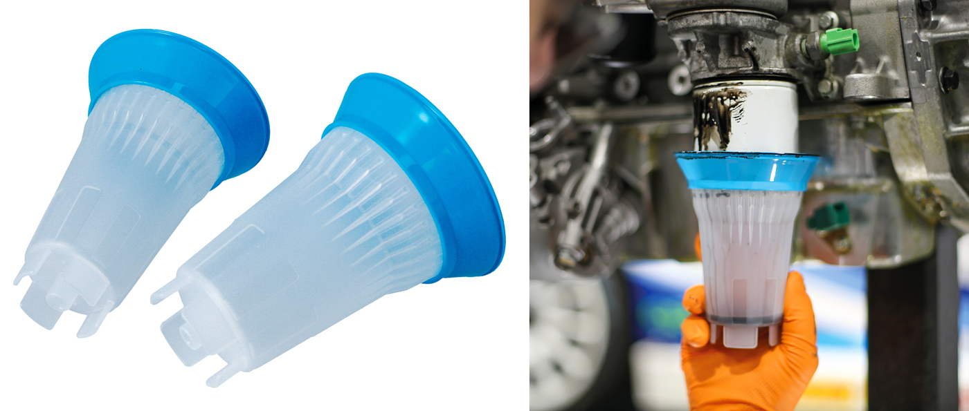 Clean and safe oil filter changing with these innovative removal cups 