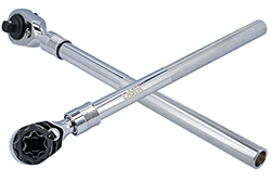 Super-tough 3/4"-drive & 1.0"-drive extendable ratchet handles from Laser Tools 