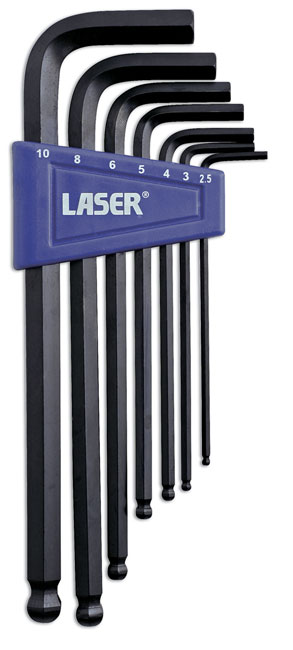 Laser Tools 0272 Ball End Hex Key Set 7pc