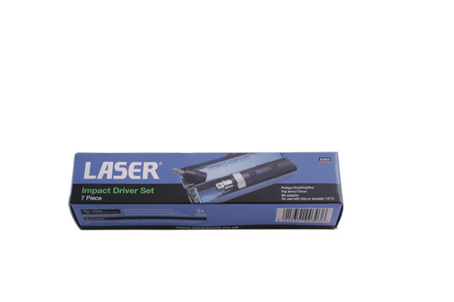 Laser Tools 0303 Impact Driver Set 1/2"D 7pc