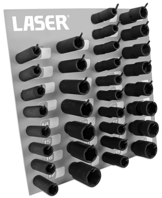 Laser Tools 1159 Complete Impact Socket Rack 1/2"D