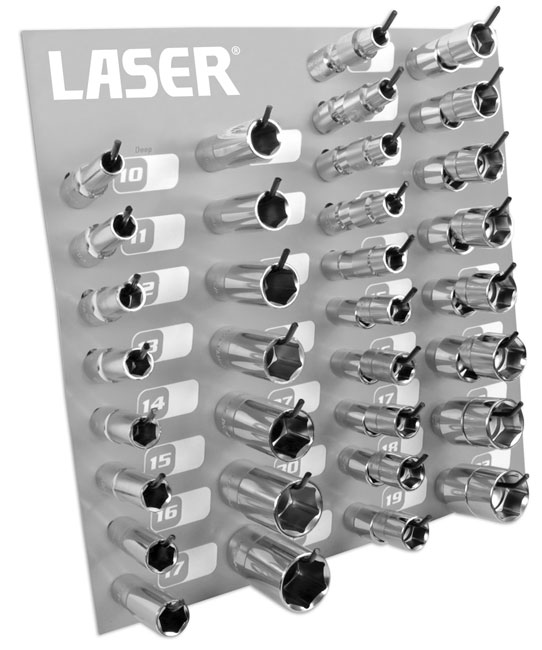 Laser Tools 1160 Complete Socket Rack 1/2"D