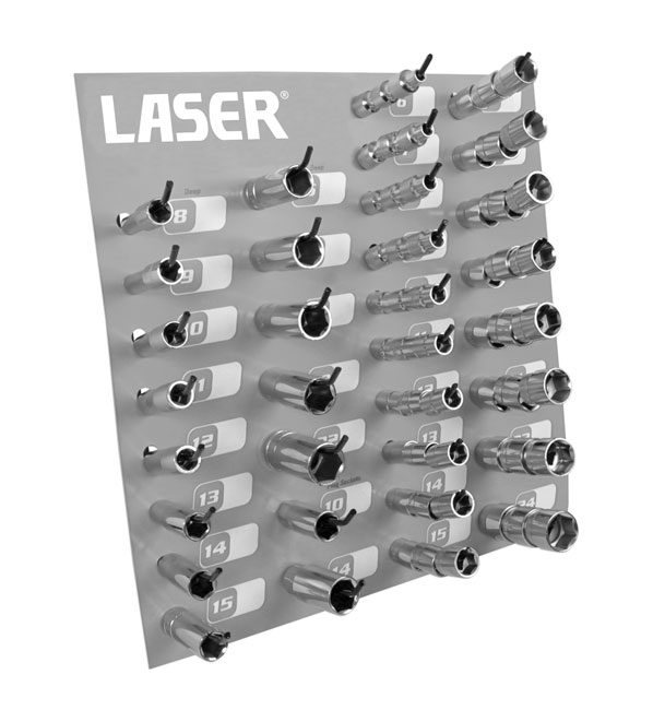 Laser Tools 1161 Complete Socket Rack 3/8"D
