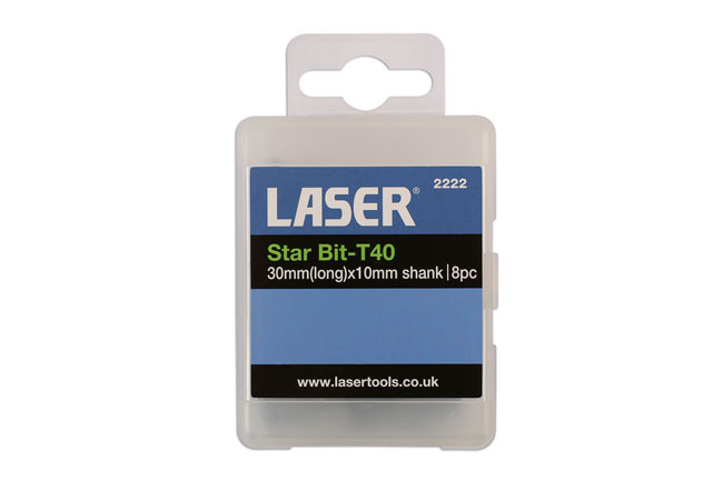 Laser Tools 2222 Star Bits T40 8pc