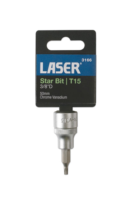 Laser Tools 3166 Star Socket Bit 3/8"D T15