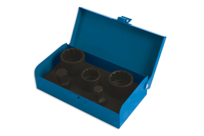 Laser Tools 4925 Hub Nut Socket Set 1/2"D 5pc - for VAG