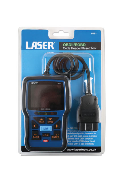 Laser Tools 5091 OBDII/EOBD Code Reader & Reset Tool
