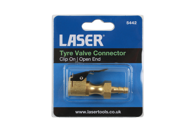 Laser Tools 5442 Tyre Valve Connector - Clip On/Open End