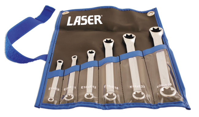 Laser Tools 5452 Star Ring Spanner Set 6pc