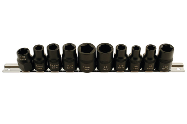 Laser Tools 5498 Specialist Automotive Impact Socket Set 1/2"D 10pc