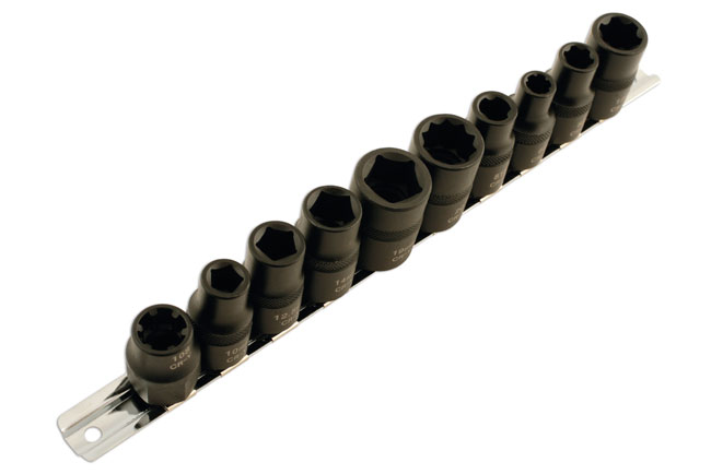 Laser Tools 5498 Specialist Automotive Impact Socket Set 1/2"D 10pc