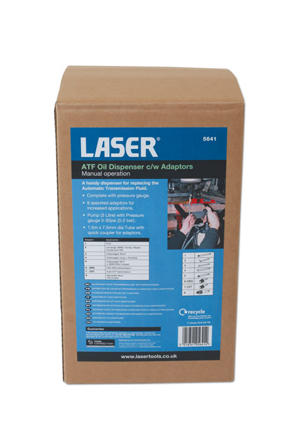 Laser Tools 5641 ATF Oil Dispenser with Adaptors