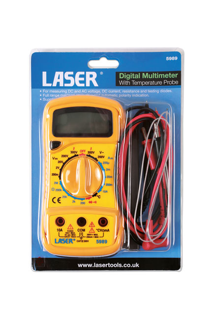 Laser Tools 5989 Multi Meter/Temp Tester - Digital