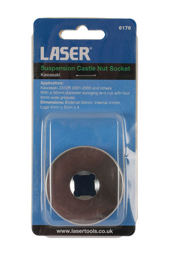 Laser Tools 6176 Suspension Castle Nut Socket 50mm - Kawasaki