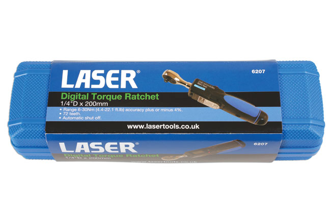 Laser Tools 6207 Digital Torque Ratchet 1/4"D 6 - 30Nm