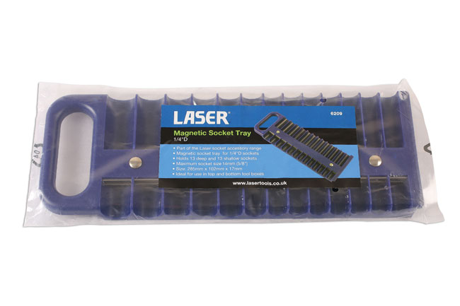 Laser Tools 6209 Magnetic Socket Tray - 1/4"D