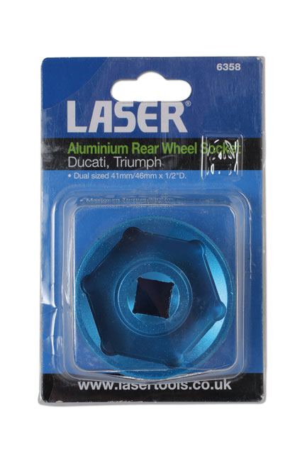 Laser Tools 6358 Aluminium Rear Wheel Socket 1/2"D 41mm, 46mm