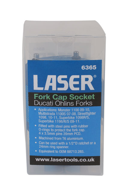 Laser Tools 6365 Fork Top Cap Socket - Öhlins FG811 Forks
