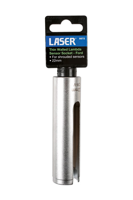 Laser Tools 6672 Thin Walled Lambda Sensor Socket 1/2"D 22mm - for Ford