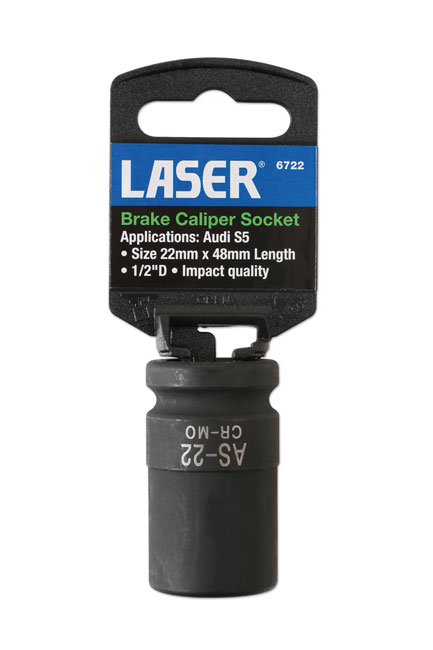 Laser Tools 6722 Brake Caliper Socket 1/2"D 22mm