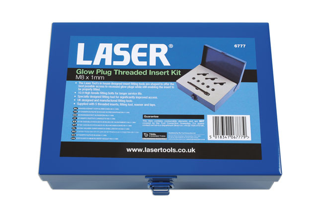 Laser Tools 6777 Glow Plug Threaded Insert Kit M8 x 1mm