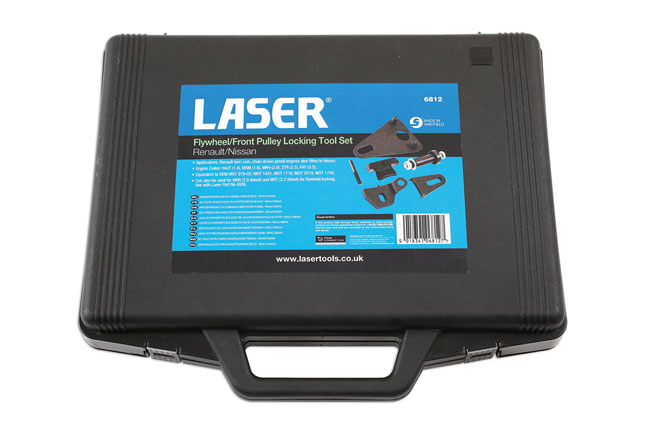 Laser Tools 6812 Flywheel/Front Pulley Locking Tool Kit - for Renault, Nissan