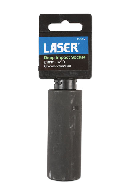 Laser Tools 6832 Deep Impact Socket 1/2"D 21mm