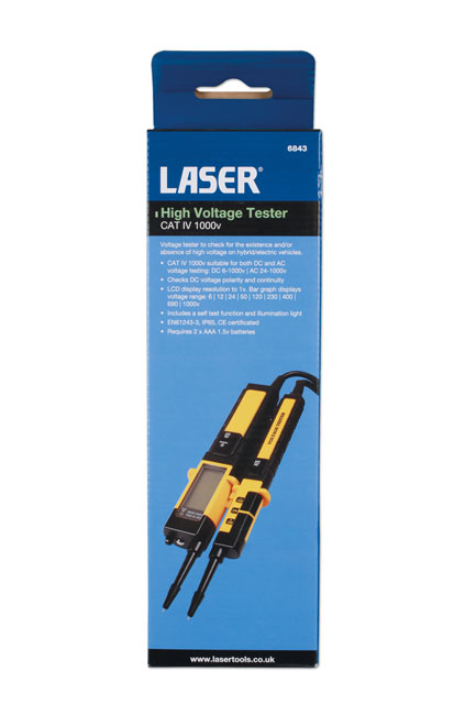 Laser Tools 6843 High Voltage Tester CAT IV 1000V