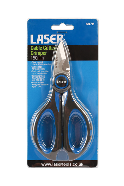 Laser Tools 6872 Cable Cutter & Crimper 150mm