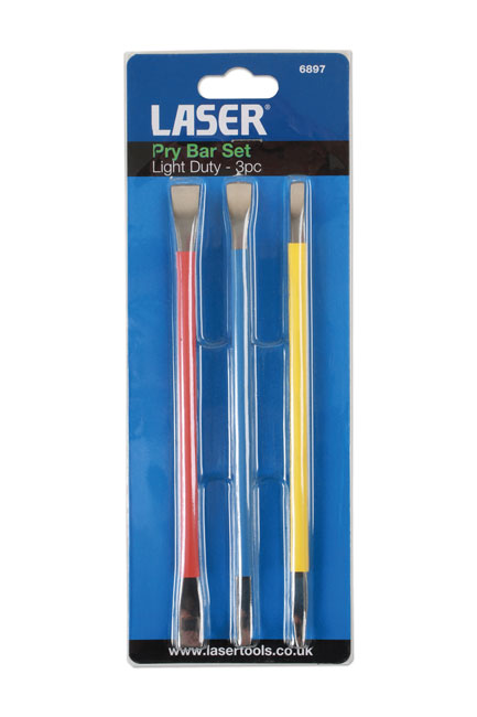 Laser Tools 6897 Pry Bar Set - Light Duty 3pc