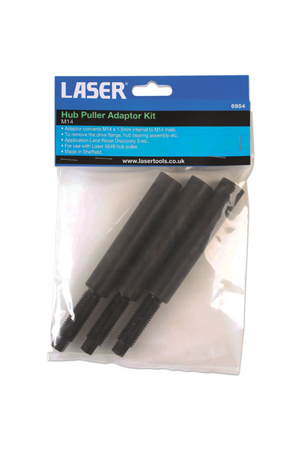 Laser Tools 6954 Hub Puller Adaptor Kit M14 - for Land Rover