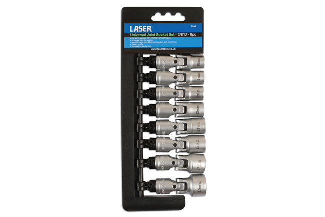 Laser Tools 7035 Universal Joint Socket Set 3/8"D 8pc