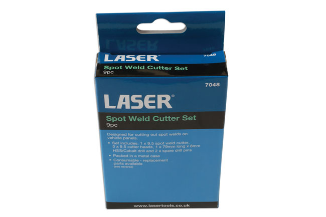 Laser Tools 7048 Spot Weld Cutter Set 9pc