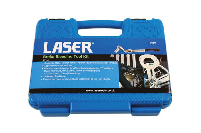 Laser Tools 7069 Brake Bleeding Tool Kit - for VAG