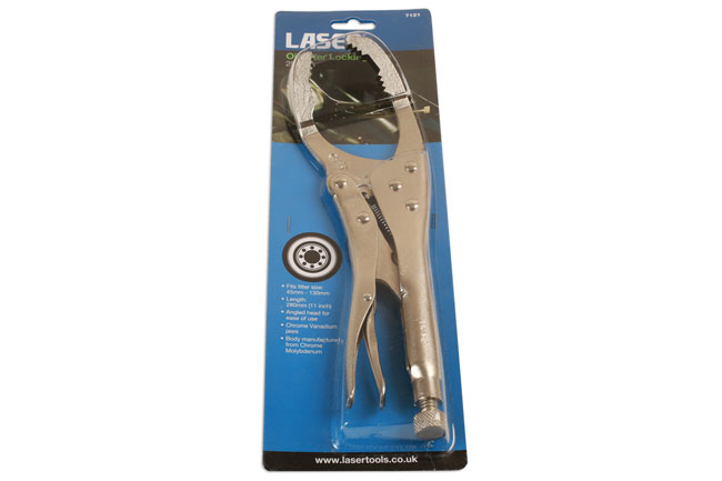 Laser Tools 7121 Oil Filter Locking Pliers 45 - 130mm