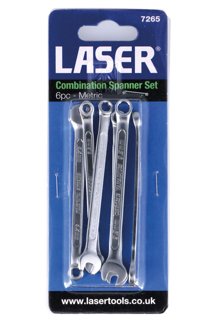 Laser Tools 7265 Miniature Combination Spanner Set 3.2 - 5.5mm 6pc