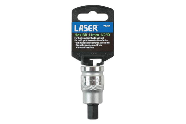 Laser Tools 7302 Hex Bit 1/2"D 11mm