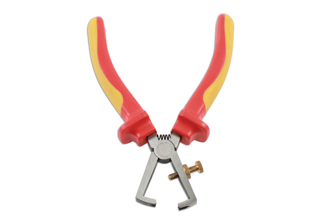 Insulated wire stripping pliers