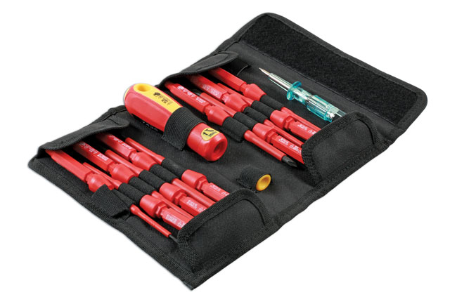Laser Tools 7435 Insulated Interchangeable Screwdriver Set 14pc