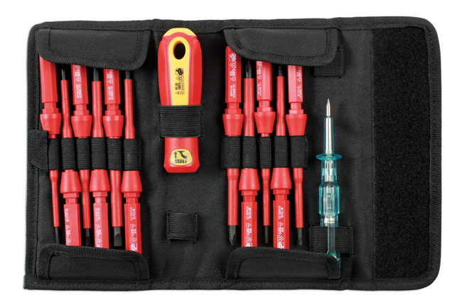 Laser Tools 7435 Insulated Interchangeable Screwdriver Set 14pc