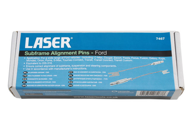 Laser Tools 7467 Subframe Alignment Pins - for Ford