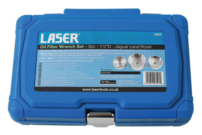 Laser Tools 7527 Oil Filter Wrench Set 3pc - for JLR