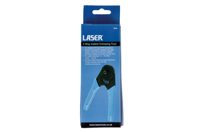 Laser Tools 7533 4 Way Indent Crimping Tool