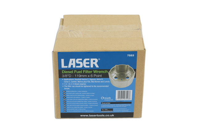 Laser Tools 7553 Diesel Fuel Filter Wrench 119mm
