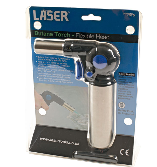 Laser Tools 7670 Butane Torch - Flexible Head
