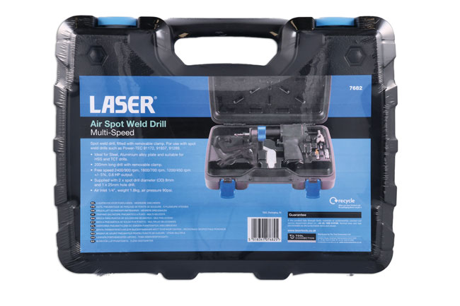 Laser Tools 7682 Air Spot Weld Drill - Multi-Speed